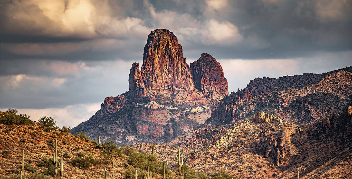 Weaver's Needle Gray Sky